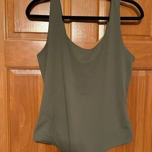 NWT express body contour bodysuit olive green size L